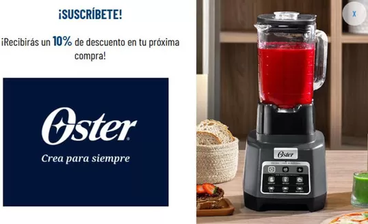 Catálogo Oster en Turbo | Suscribete recibiras un 10% OFF en tu proxima compra | 2025-12-30T00:00:00.000Z - 2026-05-31T00:00:00.000Z