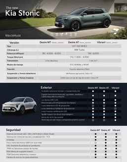 Catálogo Almotores | Ficha Técnica The New Kia Stonic | 2026-03-24T00:00:00.000Z - 2026-12-31T00:00:00.000Z