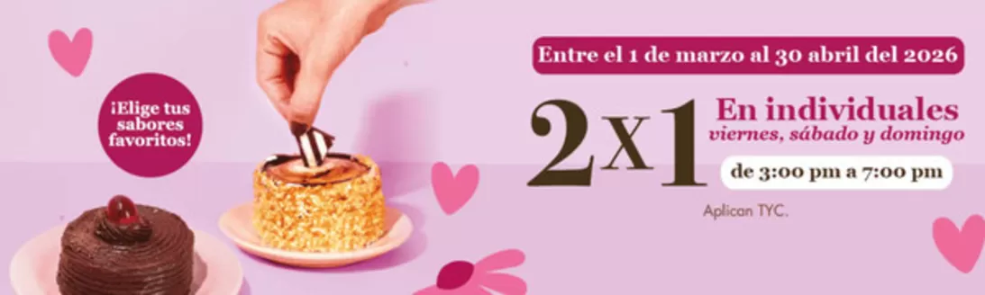 Catálogo Repostería Deli | 2X1 en individuales | 2026-03-27T00:00:00.000Z - 2026-04-30T00:00:00.000Z