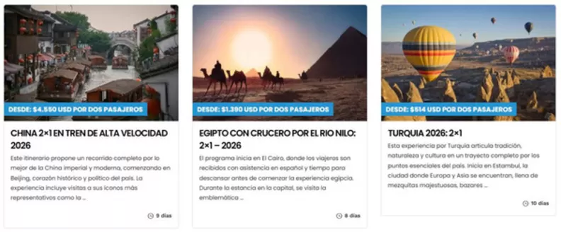 Catálogo Viajes Agentur | Promociones 2X1 | 2026-03-31T00:00:00.000Z - 2026-04-20T00:00:00.000Z