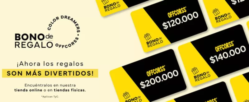 Catálogo Offcorss | Bonos Regalo, Camiseta Offcorss Colombia 2026 | 2026-04-09T00:00:00.000Z - 2026-04-30T00:00:00.000Z