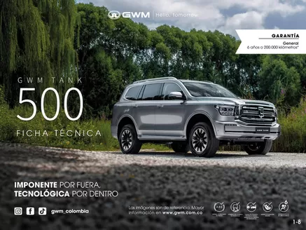 Catálogo Great Wall en Alcalá | Ficha Tecnica TANK 500 HEV | 2026-04-10T00:00:00.000Z - 2026-12-31T00:00:00.000Z