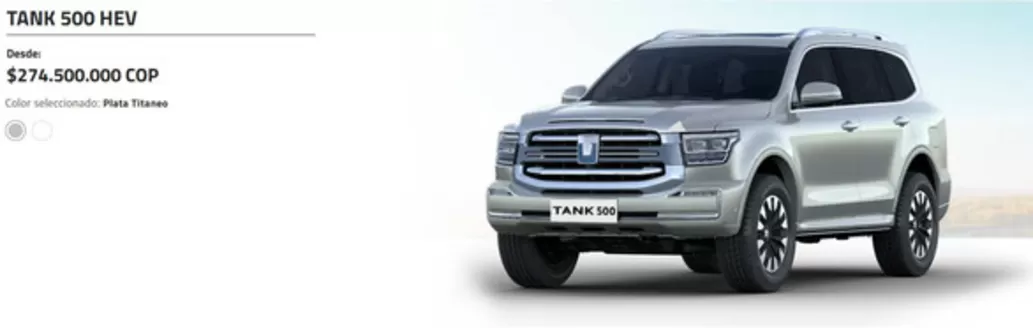 Catálogo Great Wall en Alcalá | TANK 500 HEV Desde: $274.500.000 COP | 2026-04-10T00:00:00.000Z - 2026-04-30T00:00:00.000Z