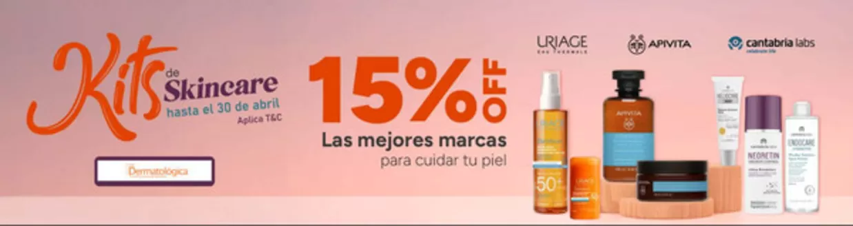 Catálogo Dermatológica | 15% OFF las majores marcas para tu piel | 2026-04-14T00:00:00.000Z - 2026-04-30T00:00:00.000Z
