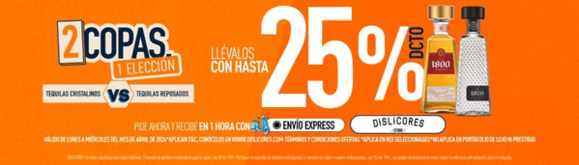 Catálogo Dislicores | 2 Copas 1 Elección Hasta 25% OFF | 2026-04-15T00:00:00.000Z - 2026-04-30T00:00:00.000Z